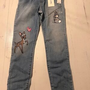 GAP Kids Light Blue Jeans with Deer and Rabbit Prints